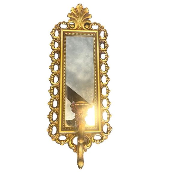 Vintage Wall Decor 972 Vintage Gold Wall Candle Holder Smoked